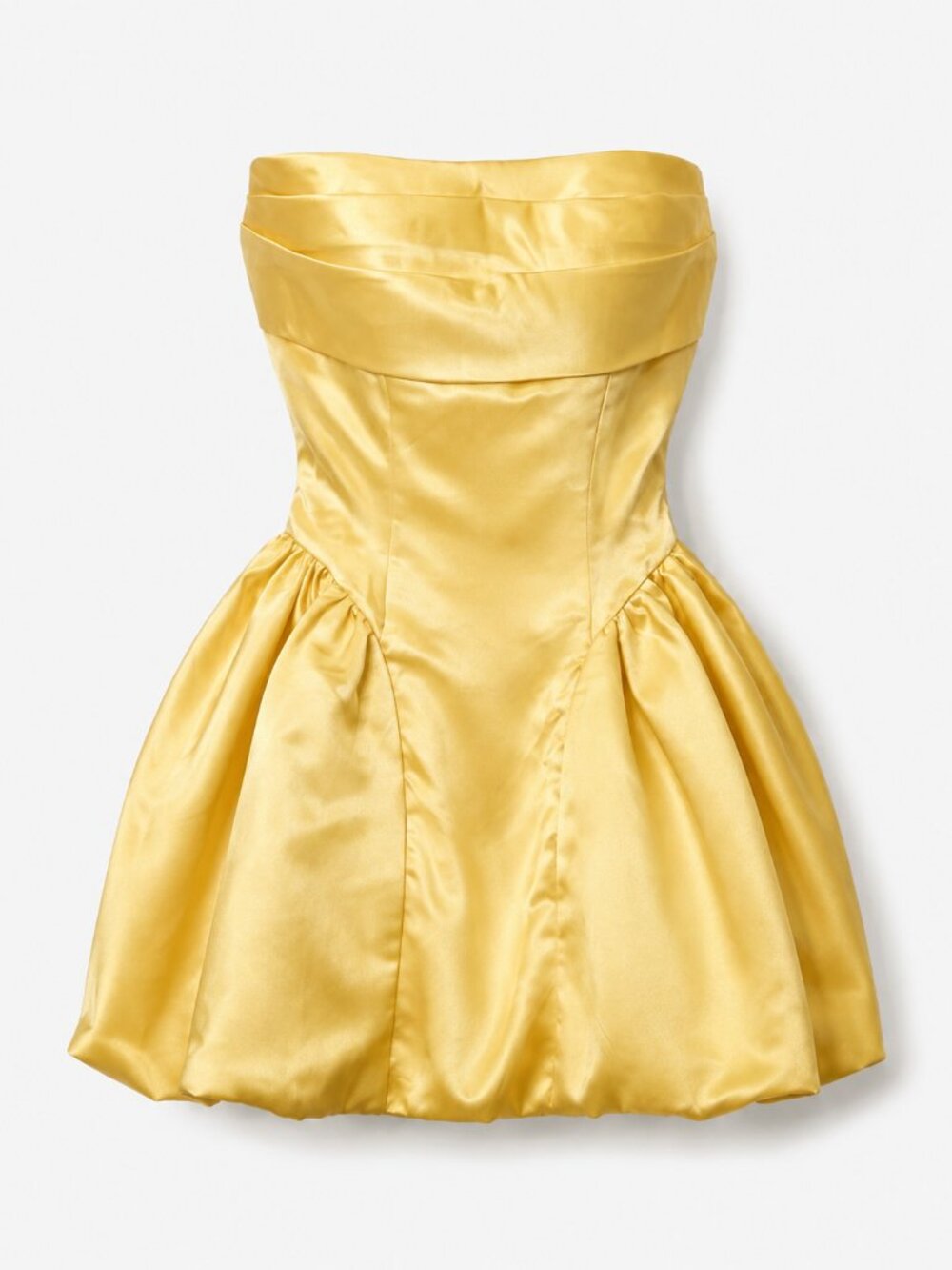 New HOCO yellow CORSET size MEDIUM Mini DRESS bubble Formal Homecoming